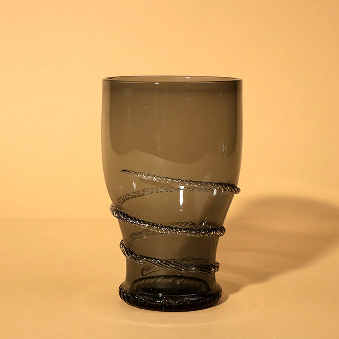 Safari Rope Drinking Glass- Black