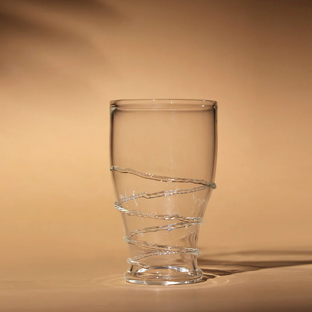 Safari Rope Drinking Glass- White