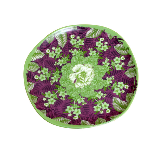 Jardin Printed Purple Side Plates (Dia 8')