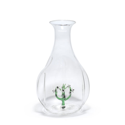 Jardin Glass Carafe with White Flower inside (2 Ltr)