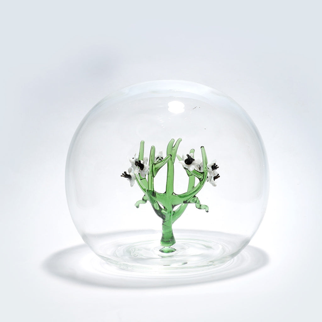 Jardin Glass Table Decor Sphere (White dia 5”)