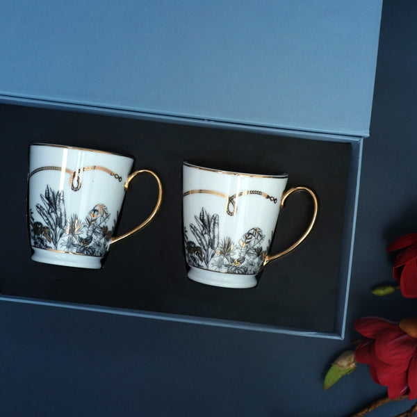 Safari Gift Set of Coffee Mug with 24K Gold Printed Design