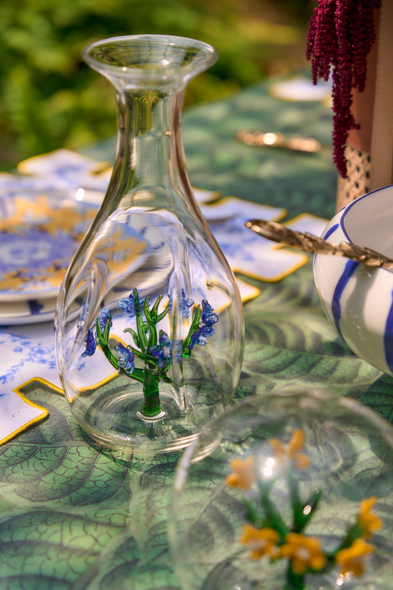 Jardin Glass Carafe- Blue