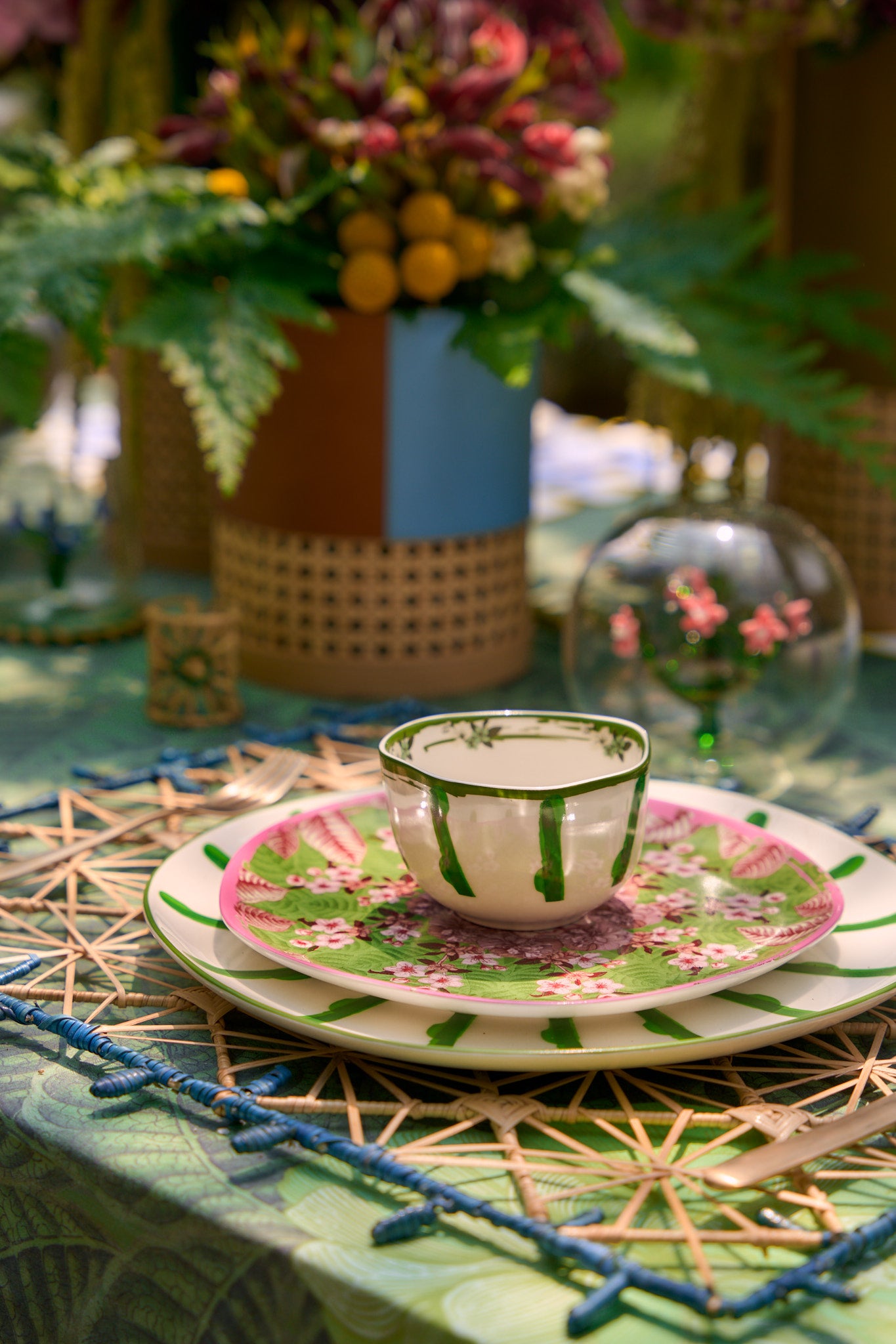 Jardin Dinner Plate- Green