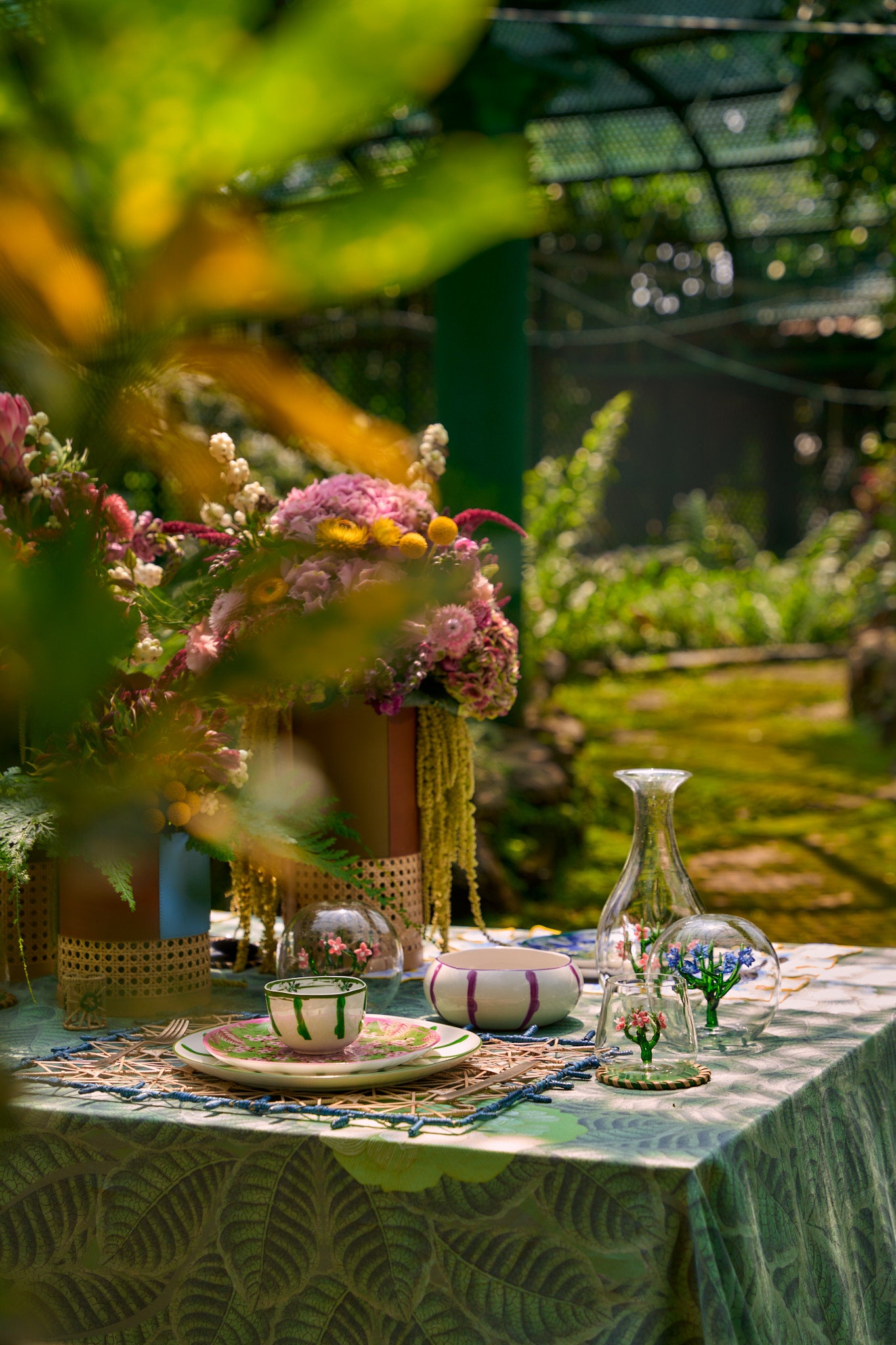 Jardin Drinking Glass Tumbler- Yellow