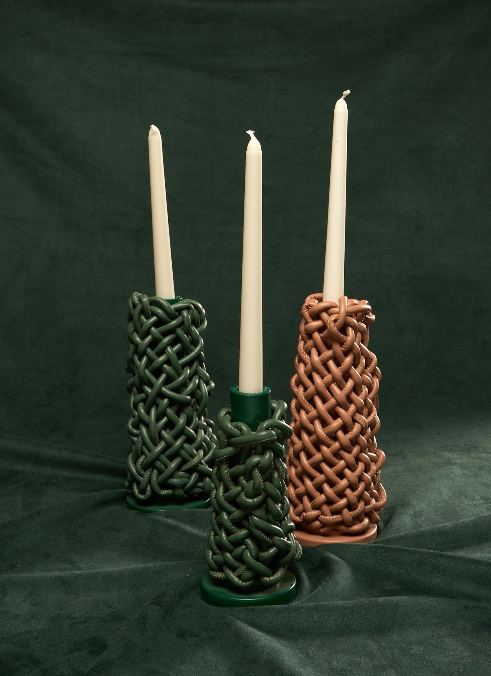 Tenkaya candle stand green small