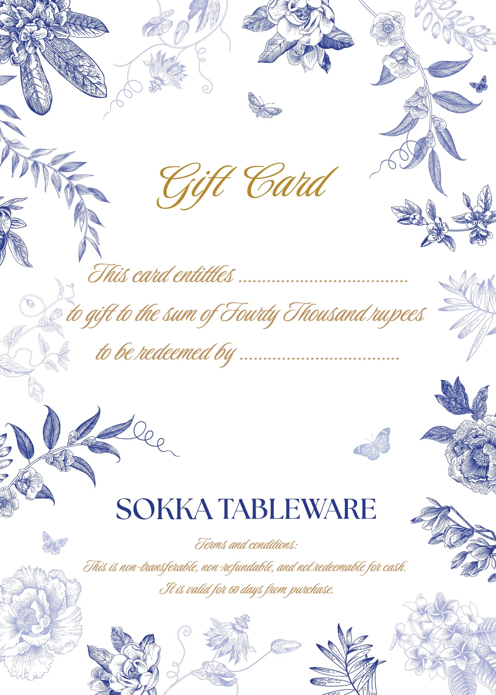 SOKKA TABLEWARE GIFT CARD