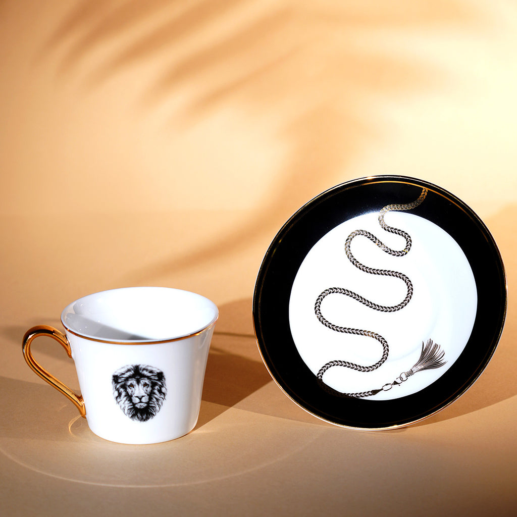 Safari Lion Cup & Saucer Set (220 ml)