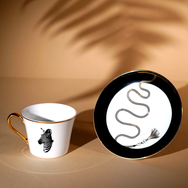 Safari Zebra Cup & Saucer Set ( (220 ml)