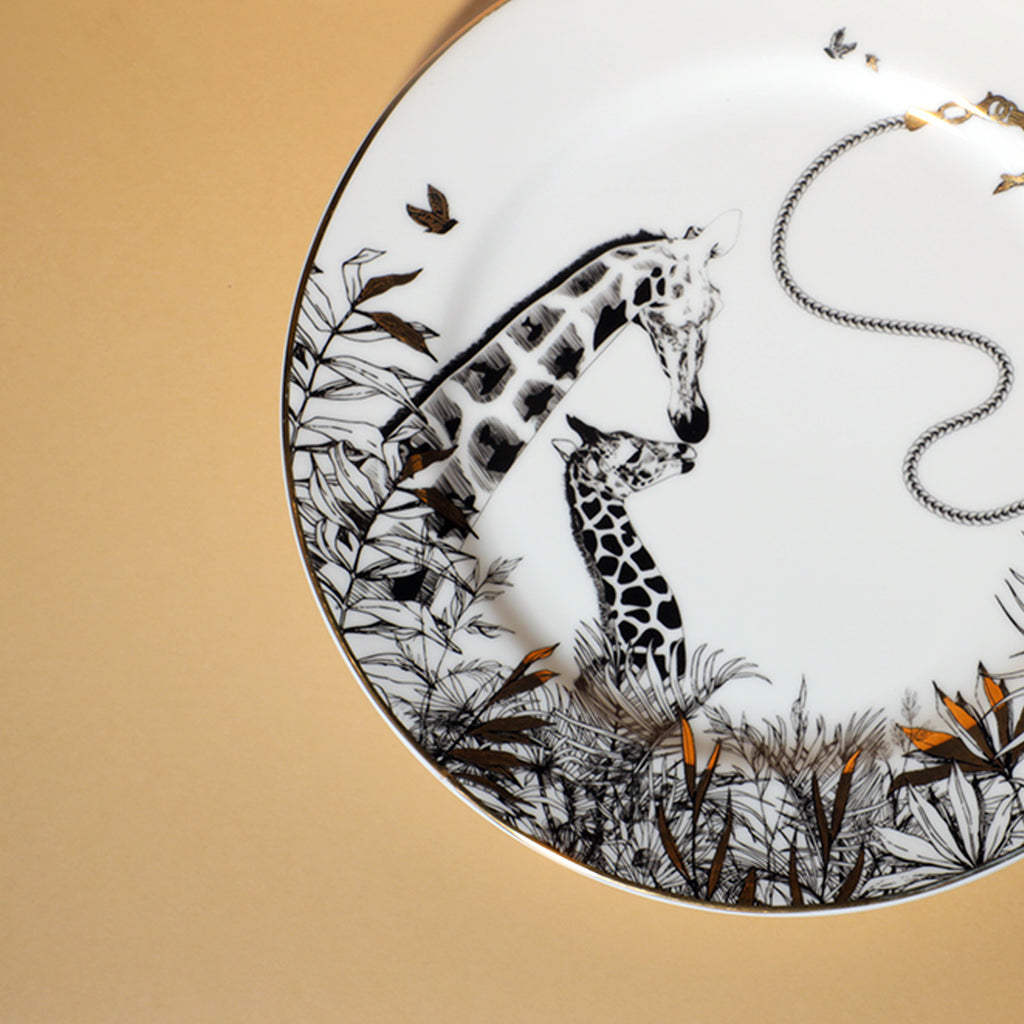 Safari Giraffe Dinner Plate(dia 10')