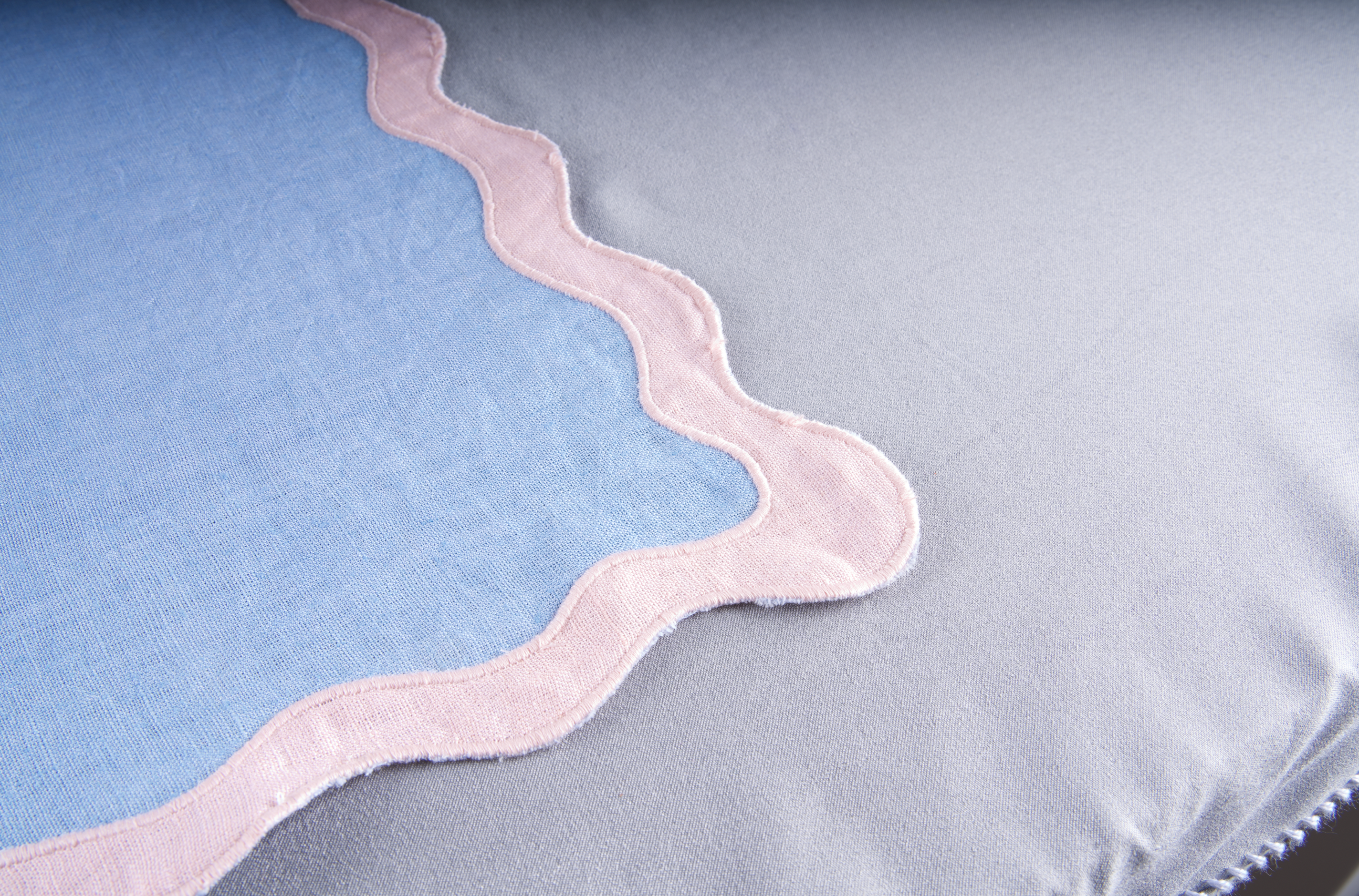 Pink & Blue Scallop napkin