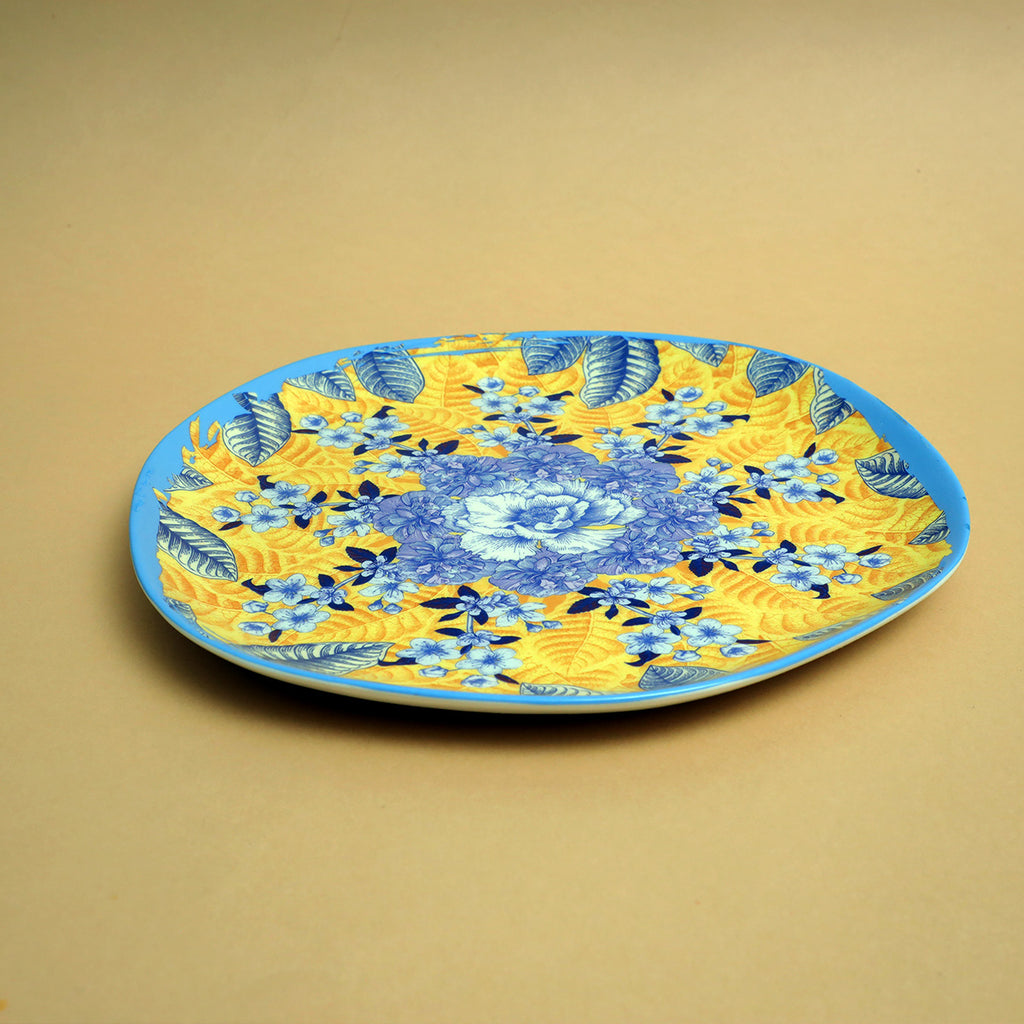 Jardin Printed Yellow Side Plates (Dia 8')