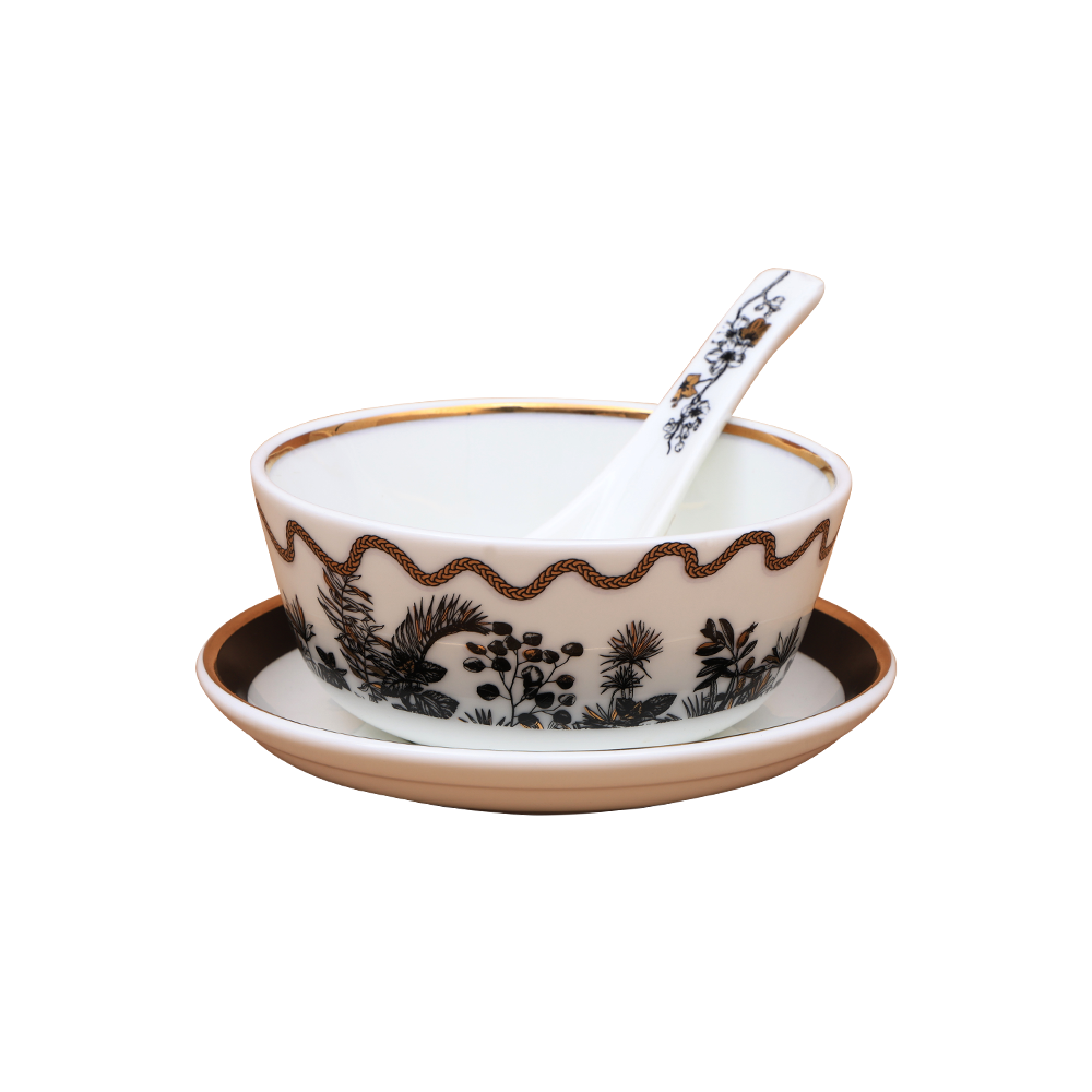 Safari Soup Bowl with Spoon & Plate