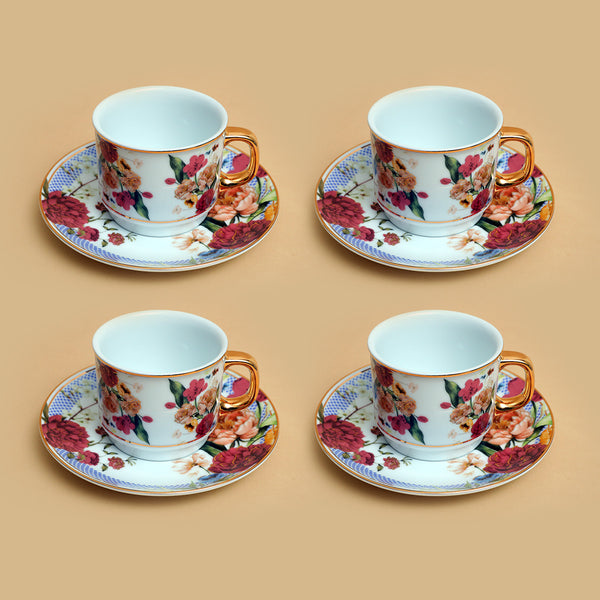 Victorian Romance Cup and Saucer Set of 4 (220 ml)