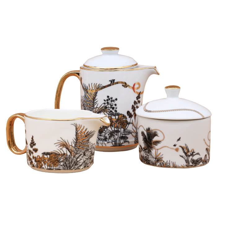 Safari Tea set (Kettle, sugar pot & creamer)