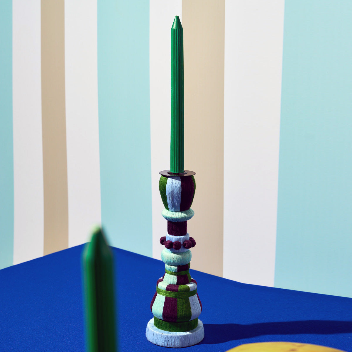 Mexican Threadwork Single Candle Stand (Tall)