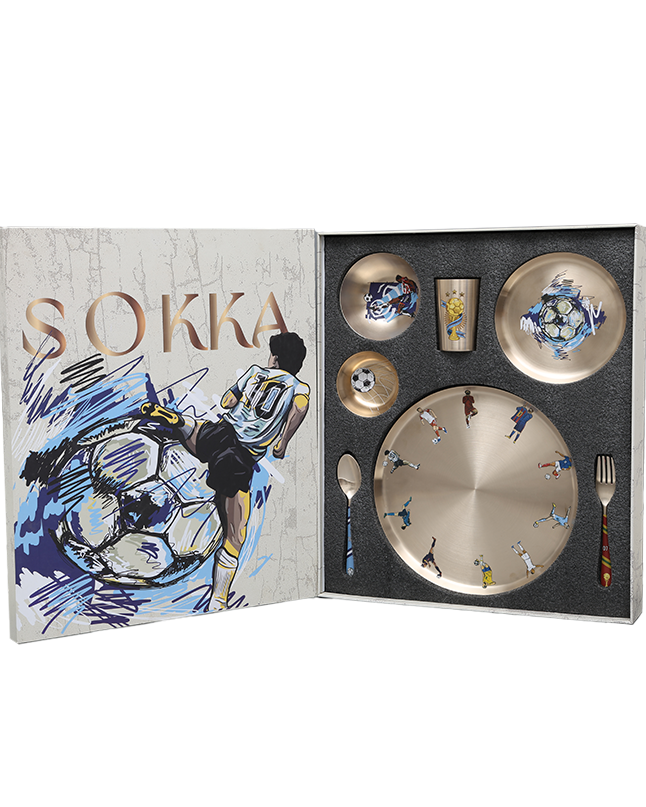 Kansa Drip Grand Set of 7 collection- The blank centre & The Blue side plate