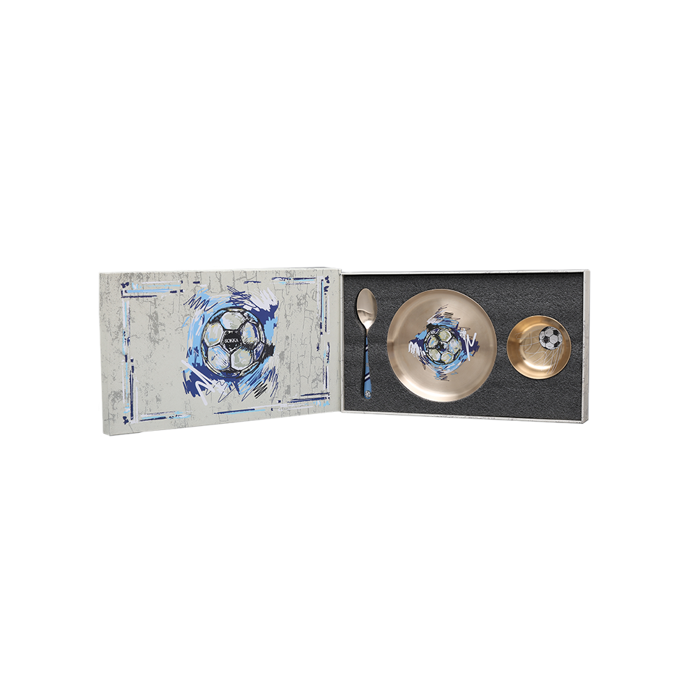 Kansa Drip Set of 3- The Blue side plate