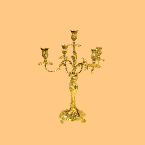 Victorian Romance Gold Candelabras