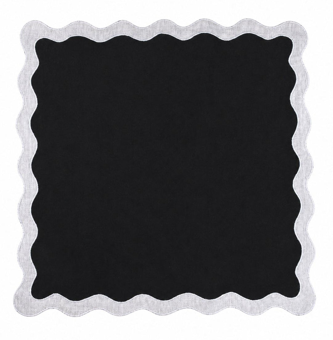 Scallop napkin- Black