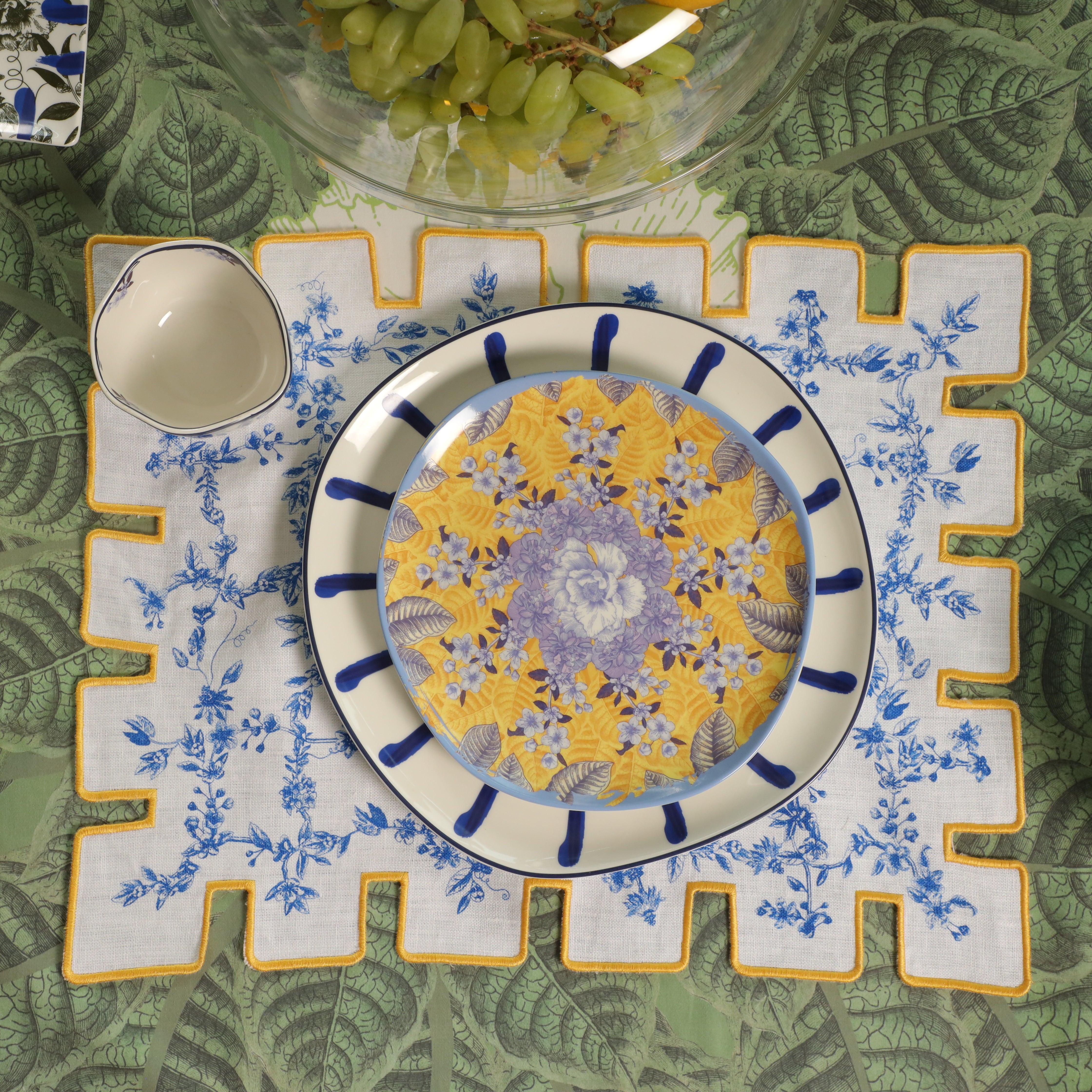 Jardin Dinner Plate- Blue