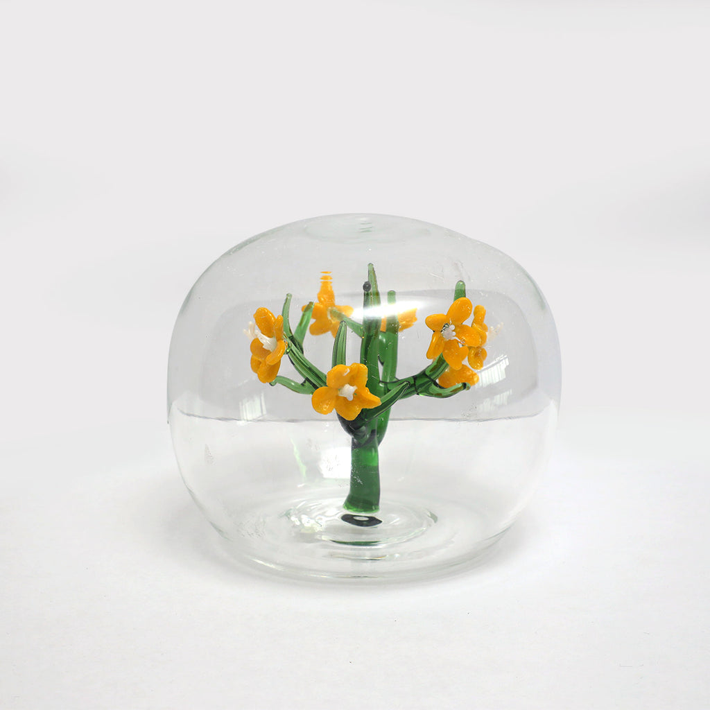 Jardin Glass Table Decor Sphere (Yellow dia 5”)