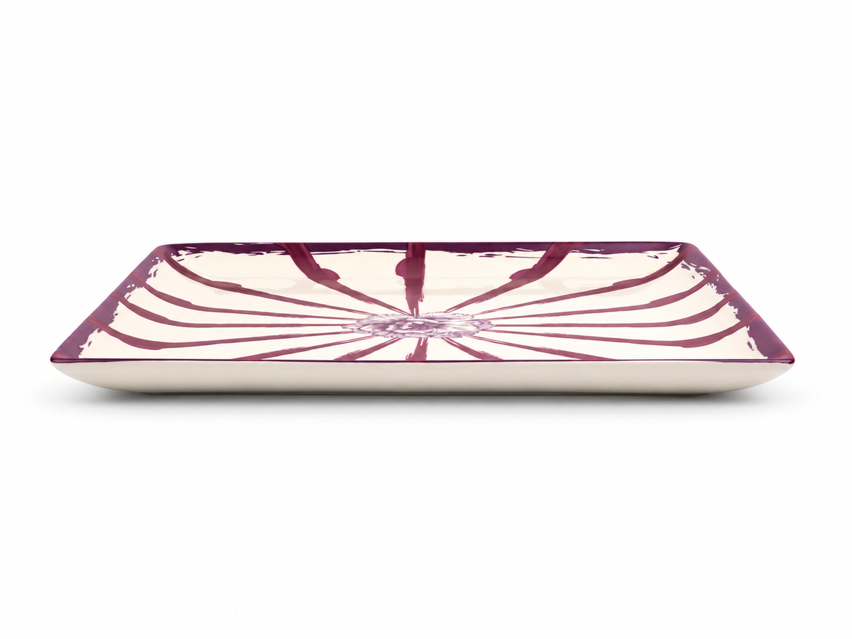 Jardin Square Plate- Purple
