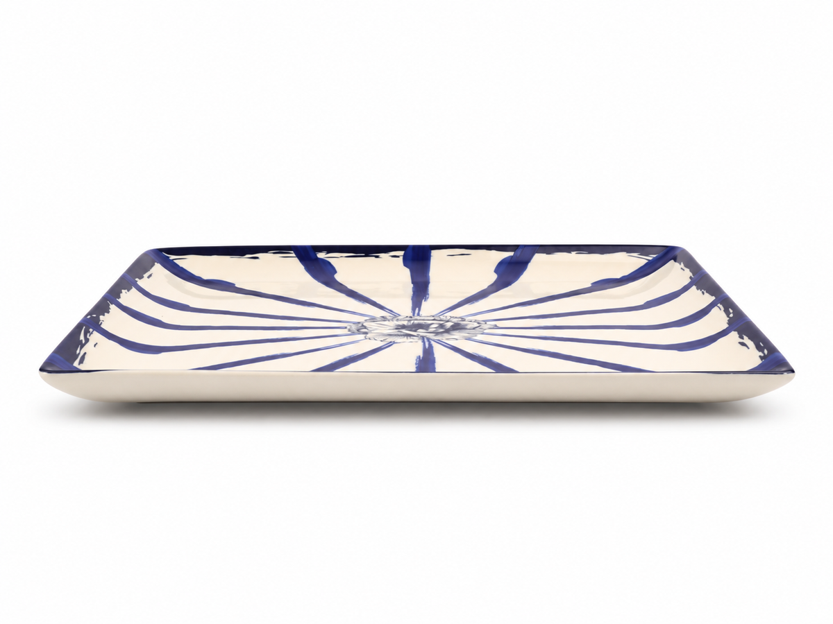 Jardin Square Plate- Blue