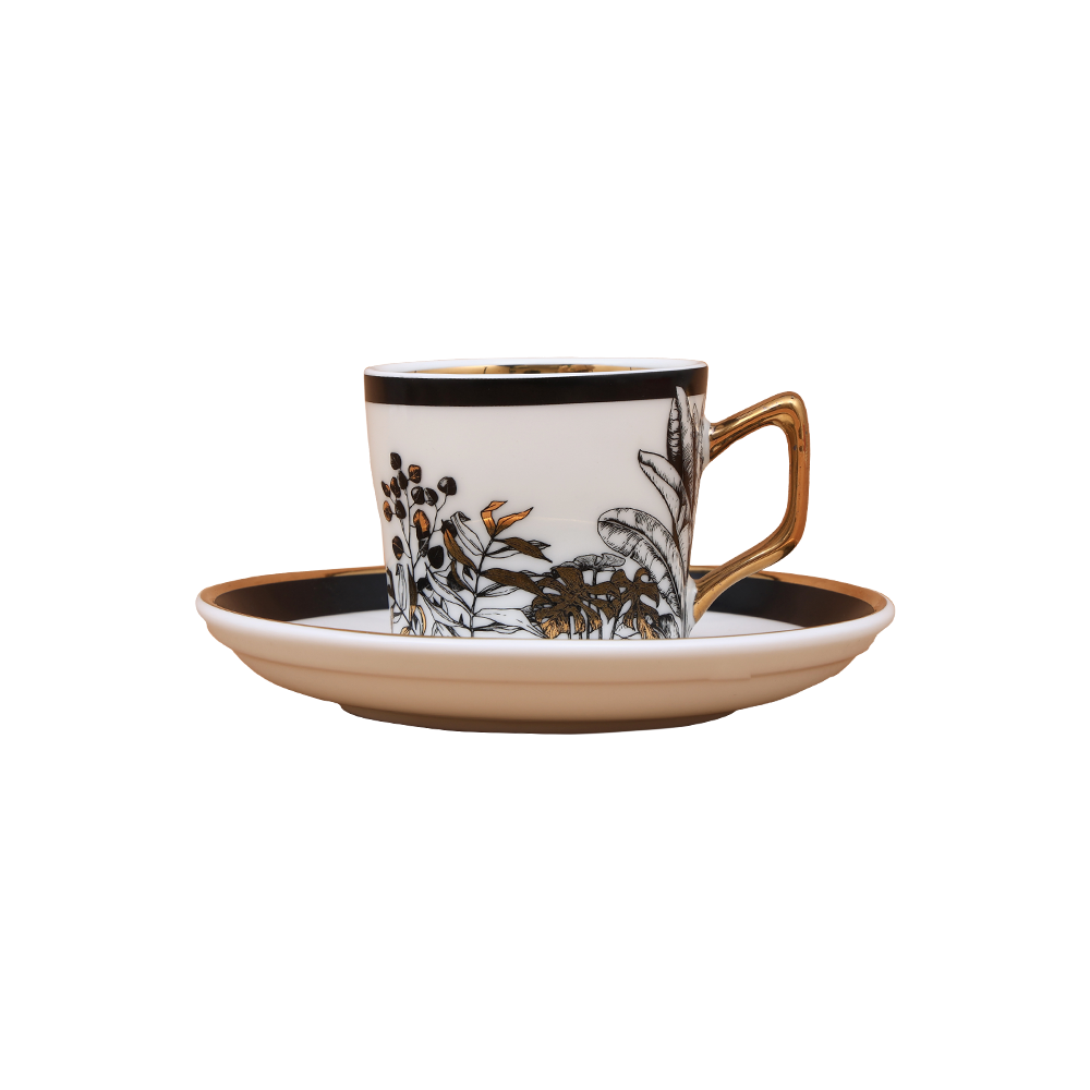Safari espresso cup with saucer
