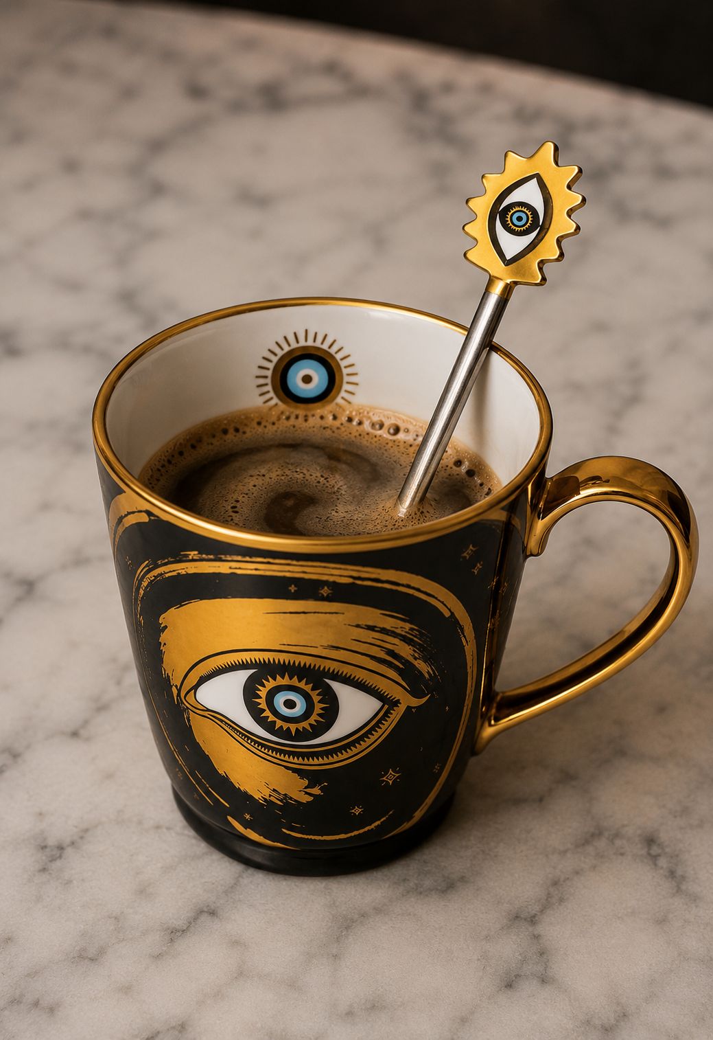 Evil Eye Tea Spoon Set of 4 pieces - cutlery by Sokka Tableware