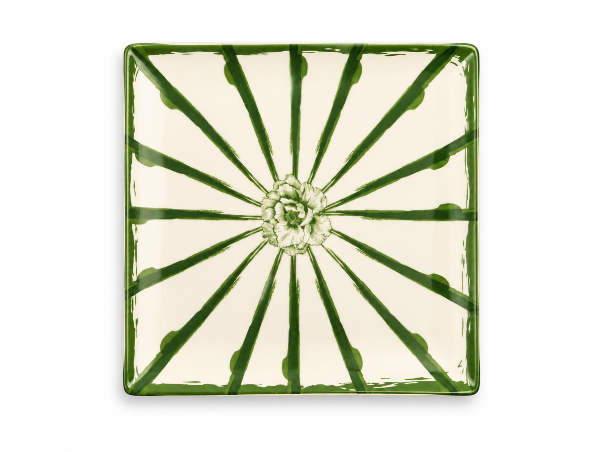 Jardin Square Plate- Green