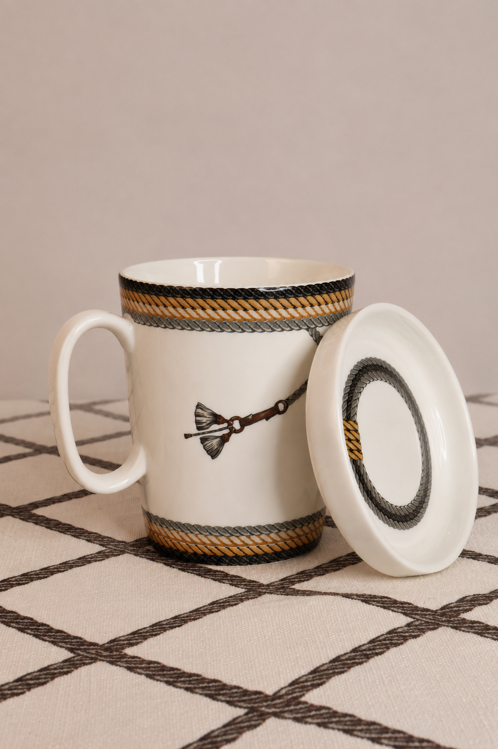 Cordage Coffee Mug with Lid- Tassel