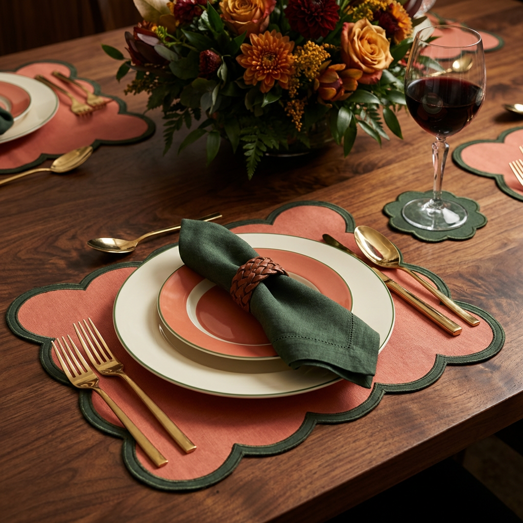 Tenkaya Taupe Green Placemat