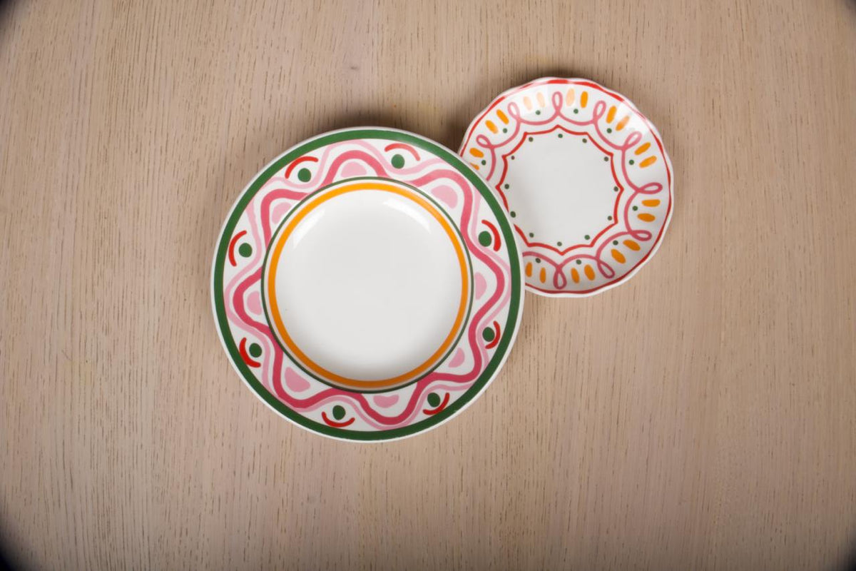 Mexican Pasta Plate and BB Plate table setting - Sokka Tableware