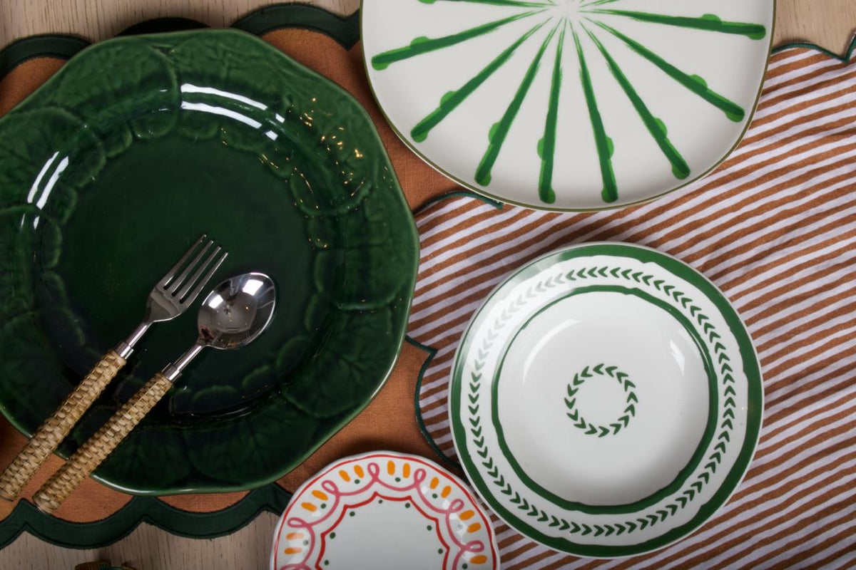 Mexican Pasta Plate in Green - view 2 - Sokka Tableware