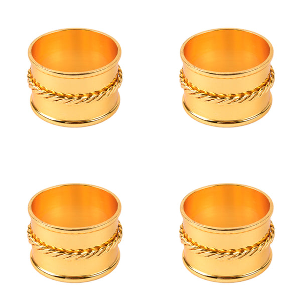 The Identity Gold Metal Napkin Rings( set of 4 - Dia 1.5