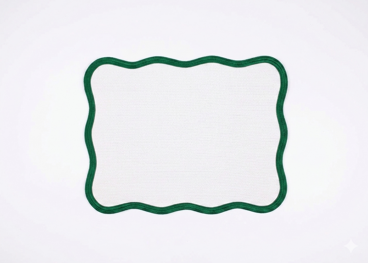Scallop green placemat - Sokka Tableware