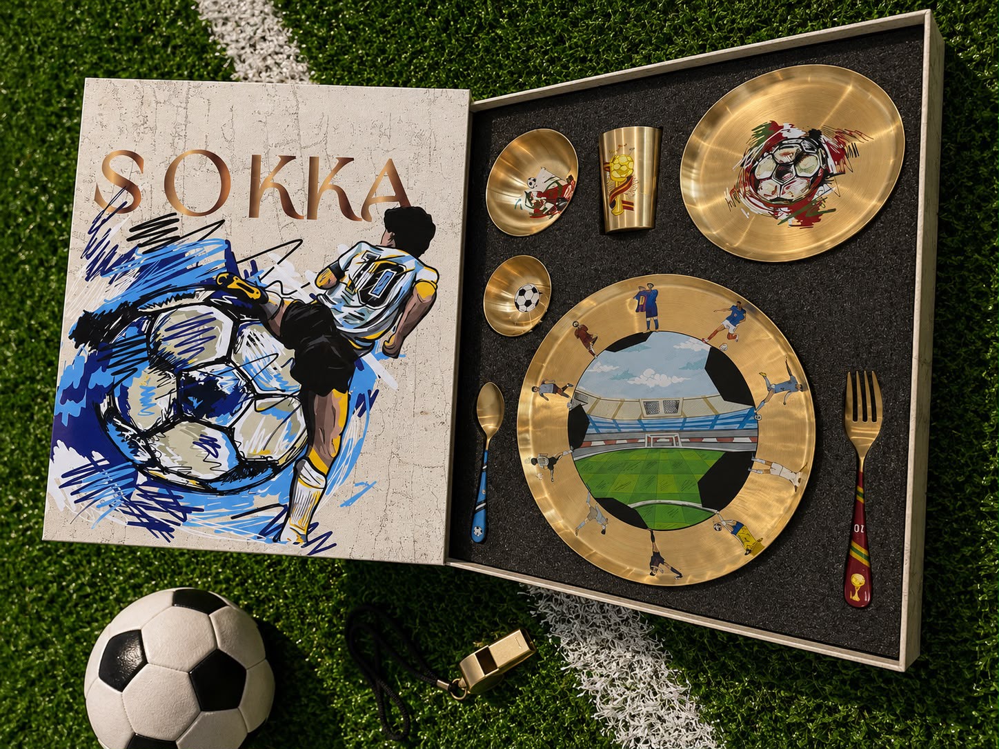 Kansa Drip Grand Set of 7 collection- The Stadium & The red side plate