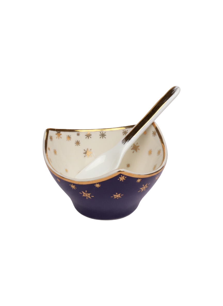 Evil eye star dip bowl & spoon