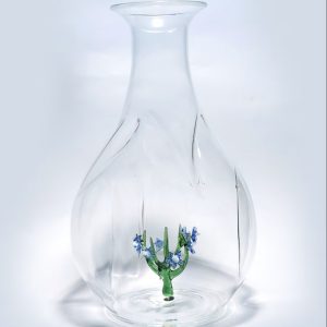 Jardin Glass Carafe with Blue Flower inside (2 Ltr)