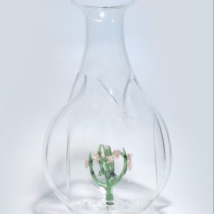Jardin Glass Carafe with Pink Flower inside (2 Ltr)