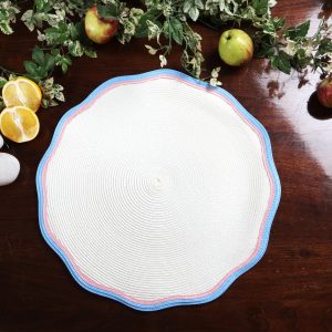 Scallop Water-resistant Dinning Placemat- Pink & Blue