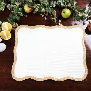 Scallop Water-resistant Dinning Placemat- Beige