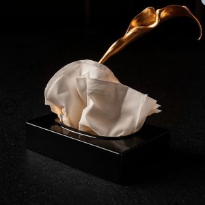 Mini Metal Tissue Holder Black